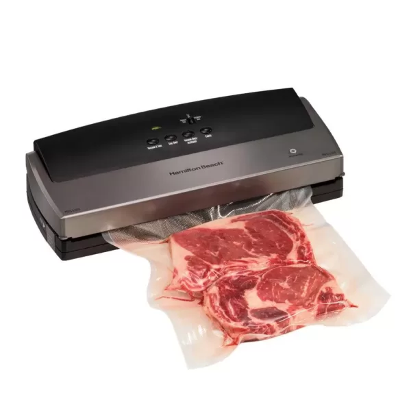 Hamilton Beach Nutrifresh Black Food Vacuum Sealer with Extended Seal