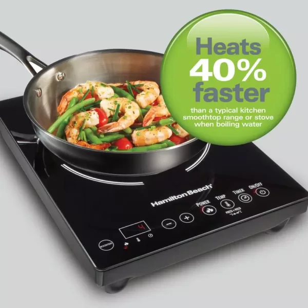 Hamilton Beach Single Burner 10 in. Black Induction Cooktop