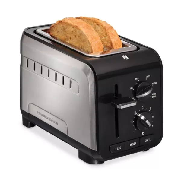 Hamilton Beach Expert Toast 900 W 2-Slice Black and Stainless Steel Wide Slot Toaster