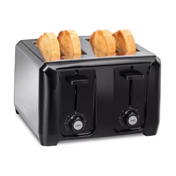 Hamilton Beach 4-Slice Black Wide Slot Toaster