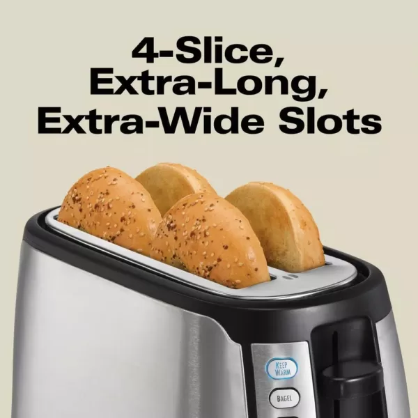 Hamilton Beach 4-Slice Black Long Slot Toaster