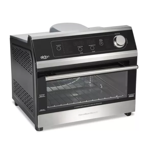 Hamilton Beach 1800 W 6-Slice Black Digital Air Fry Toaster Oven