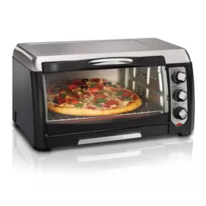 Hamilton Beach 6 Slice Easy Clean Black Toaster Oven