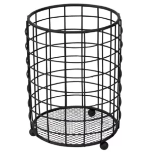 Home Basics Black Grid Free-Standing Cutlery Holder with Mesh Bottom