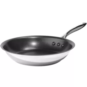 Ozeri Earth Pan ETERNA 12 in. Stainless Steel Nonstick Frying Pan in Black Interior