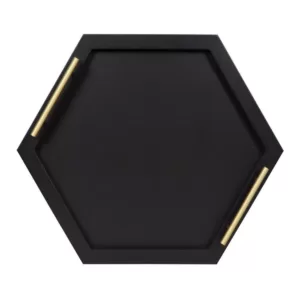 Kate and Laurel Halsey Black Decorative Tray