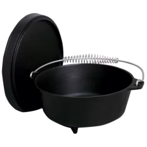 King Kooker Pre-seasoned 4 qt. Cast Iron Dutch Oven in Black with Lid