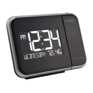 La Crosse Technology 5.95 in. W x 4.50 in. H Projection Alarm Clock with Indoor Temperature