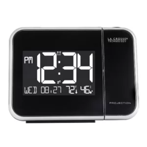 La Crosse Technology 5.95 in. W x 4.50 in. H Projection Alarm Clock with Indoor Temperature