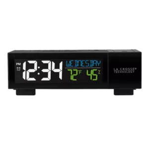 La Crosse Technology Pop-Up Bar Projection Alarm Clock with USB Charging Port