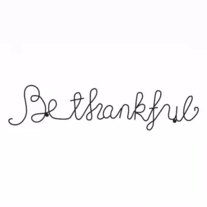 Lavish Home "Be Thankful" Metal Cutout Sign