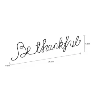 Lavish Home "Be Thankful" Metal Cutout Sign