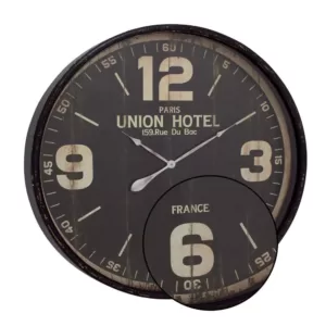 LITTON LANE 35 in. Old World Inspired Vintage Round Wall Clock