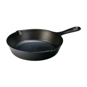 Lodge 8 in. Cast Iron Skillet in Black with Pour Spout