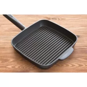 MasterPan Sectional Series 11 in. Cast Aluminum Nonstick Grill Pan in Black