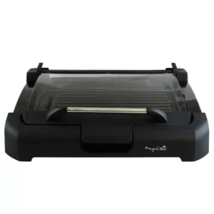 MegaChef 165 sq. in. Black Reversible Indoor Grill and Griddle with Removable Lid