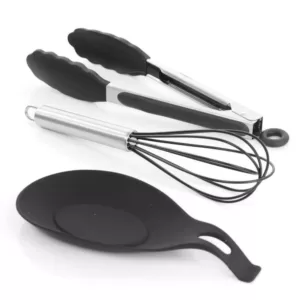 MegaChef Black Silicone Cooking Utensils (Set of 12)