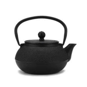 Mind Reader 1.25-Cup Black Single Serve Cast Iron Tetsubin Tea Pot with Infuser