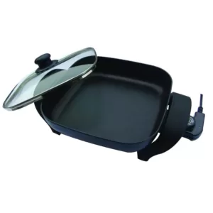 Nesco 8 in. Black Non-Stick Electric Skillet with Heat Resistant Handles