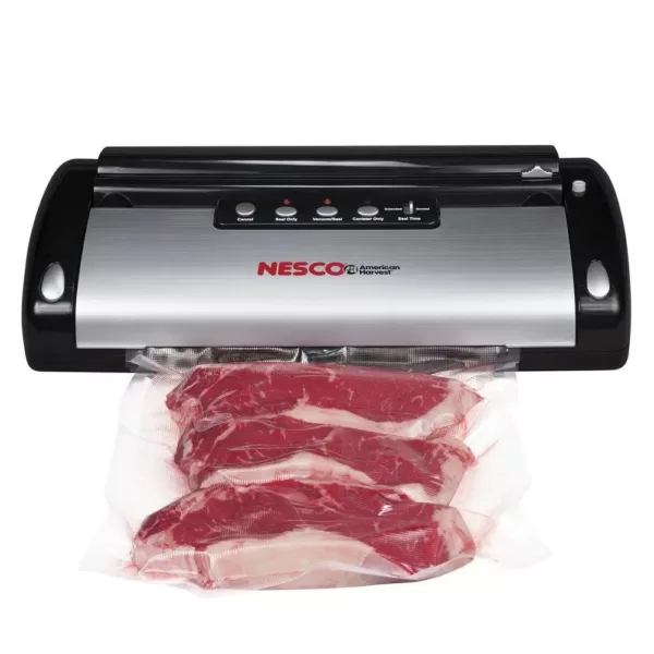 Nesco Black Food Vacuum Sealer with Bag Cutter