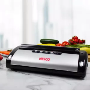 Nesco Black Food Vacuum Sealer with Bag Cutter