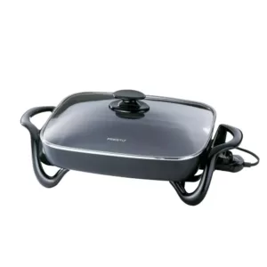 Presto 16 in. Black Non-Stick Electric Skillet with Lid