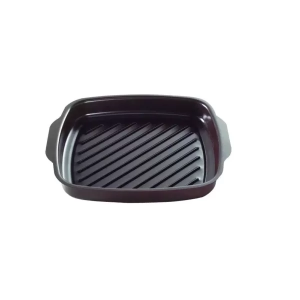 Nordic Ware 365 Grilling 10.25 in. Steel Nonstick Grill Pan in Black