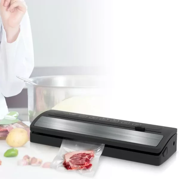 NutriChef White with Reusable Vacuum Food Bags Automatic Food Vacuum Sealer Electric Air Sealing Preserver System