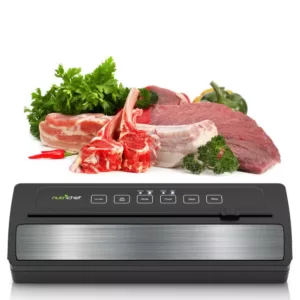 NutriChef White with Reusable Vacuum Food Bags Automatic Food Vacuum Sealer Electric Air Sealing Preserver System