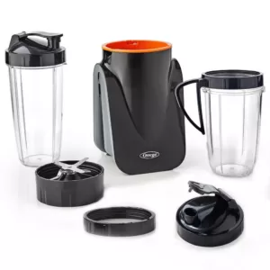 Omega Deluxe MeGo 32 oz. 1-Speed Black Personal Blender