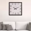 Pinnacle Modern Square Black Wall Clock