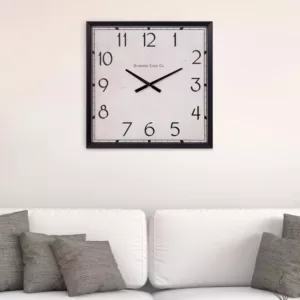 Pinnacle Modern Square Black Wall Clock