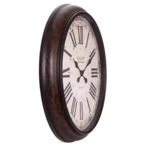 Pinnacle Baldaud Roman Numeral Antique Bronze Wall Clock