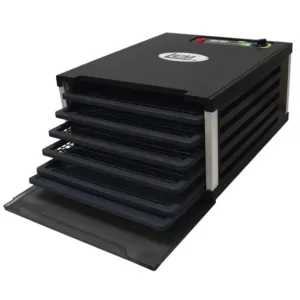 LEM 5-Tray Black Food Dehydrator with Built-In Timer