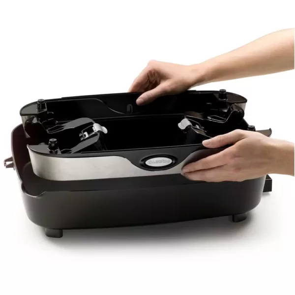 Presto 16 in. x 12 in. (118 sq. in.) Black Cast Aluminum Foldaway Electric Skillet with Glass Lid​