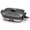 Presto 16 in. x 12 in. (118 sq. in.) Black Cast Aluminum Foldaway Electric Skillet with Glass Lid​