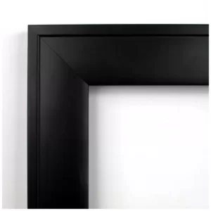 Amanti Art Nero 23 in. W x 23 in. H Framed Square Beveled Edge Bathroom Vanity Mirror in Black Satin