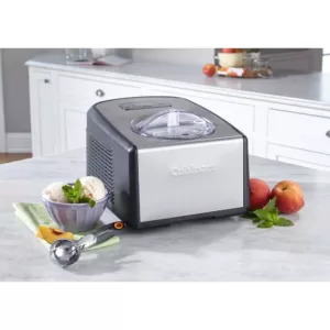 Cuisinart 1.5 Qt. Black and Silver Ice Cream Maker with Touchpad Controls