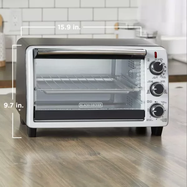 BLACK+DECKER 6-Slice in Black Toaster Oven