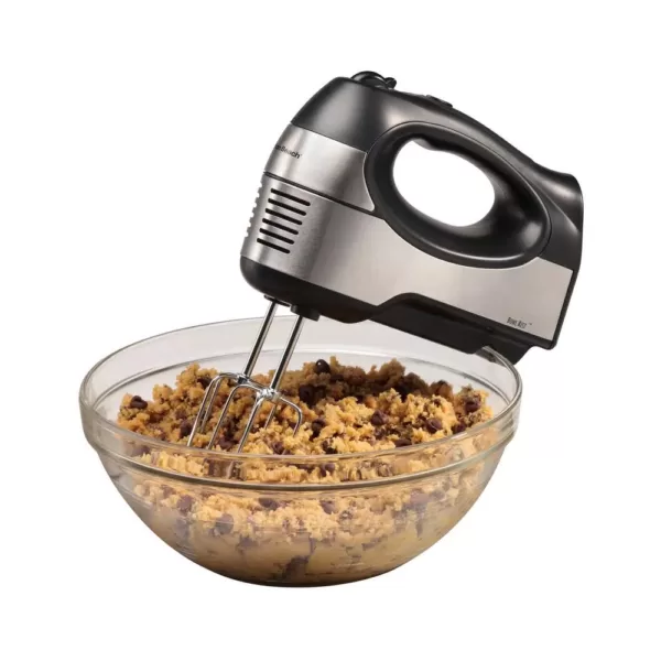 Hamilton Beach 6-Speed Black Stainless Steel Hand Mixer with QuickBurst