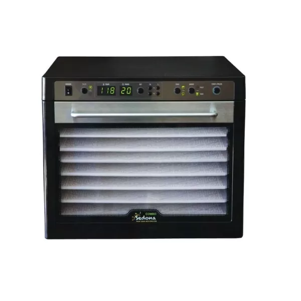 Tribest Sedona Combo 9-Tray Black Stainless Steel Food Dehydrator with Built-In Timer