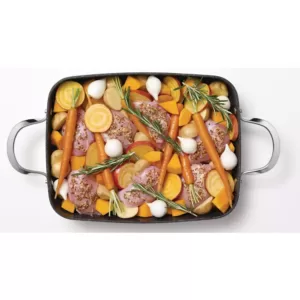 Starfrit Rock 9 in. x 13 in., 5.3 Qt. Rectangular Dish with Lid