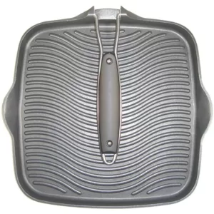 Starfrit 11 in. Cast Aluminum Nonstick Grill Pan in Black