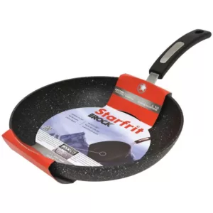 Starfrit Rock 9.5 in. Fry Pan with Bakelite Handle in Black