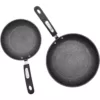 Starfrit The Rock 2-Piece Aluminum Nonstick Frying Pan Set in Black