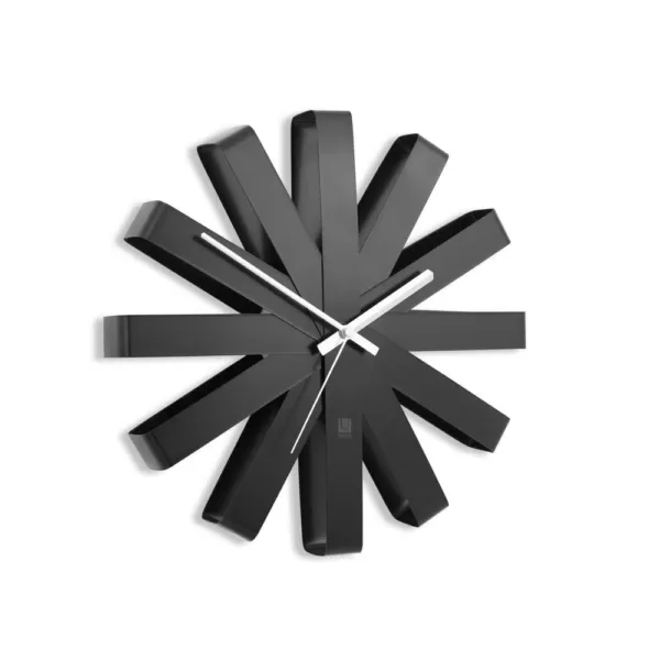 Umbra Ribbon 12 in. Black Wall Clock