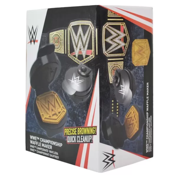 Uncanny Brands World Wrestling Entertainment Championship Belt Black Waffle Maker