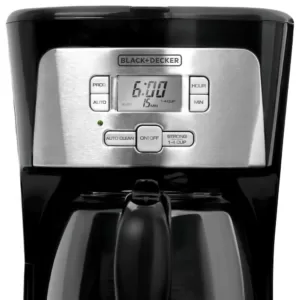 BLACK+DECKER 12-Cup Programmable Stainless Steel Drip Coffee Maker with Glass Carafe