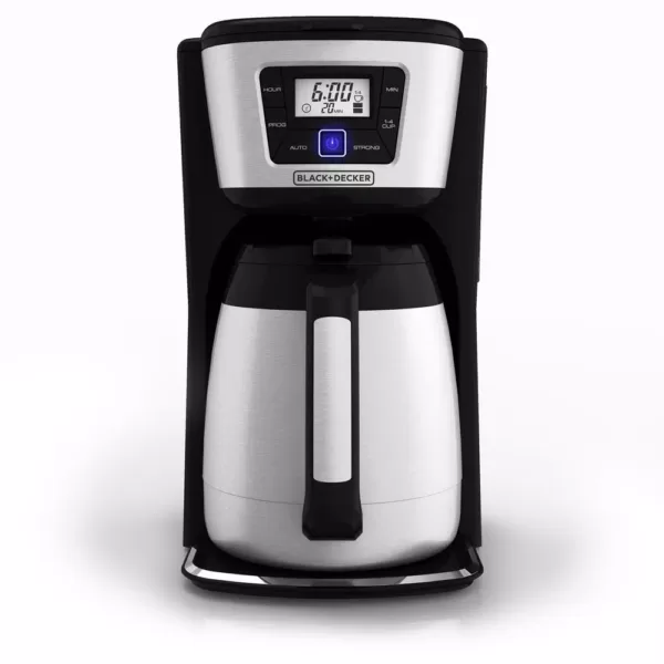 BLACK+DECKER 12-Cup Programmable Stainless Steel Drip Coffee Maker with Thermal Carafe