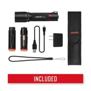 Coast HP8R 760 Lumens LED Rechargeable Focusing Flashlight